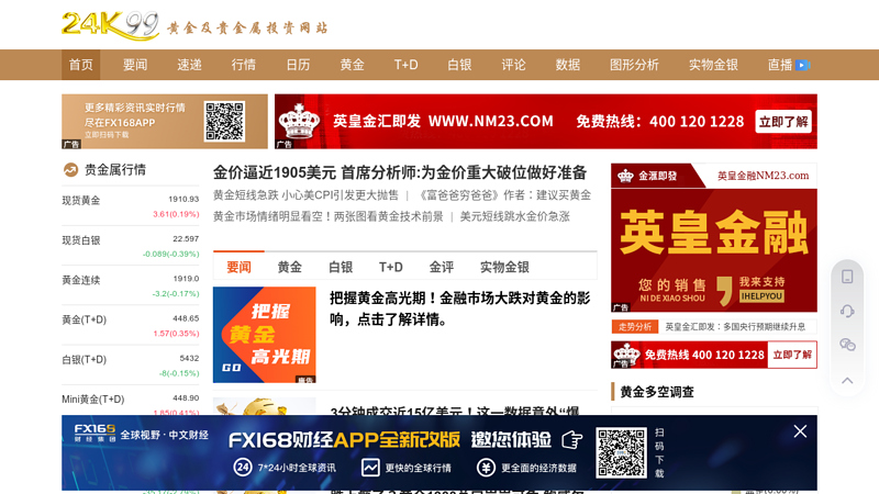 黄金价格-黄金走势-黄金评论-上海黄金交易所-公制黄金价格-黄金新闻-24k99黄金宝-权威黄金门户网站